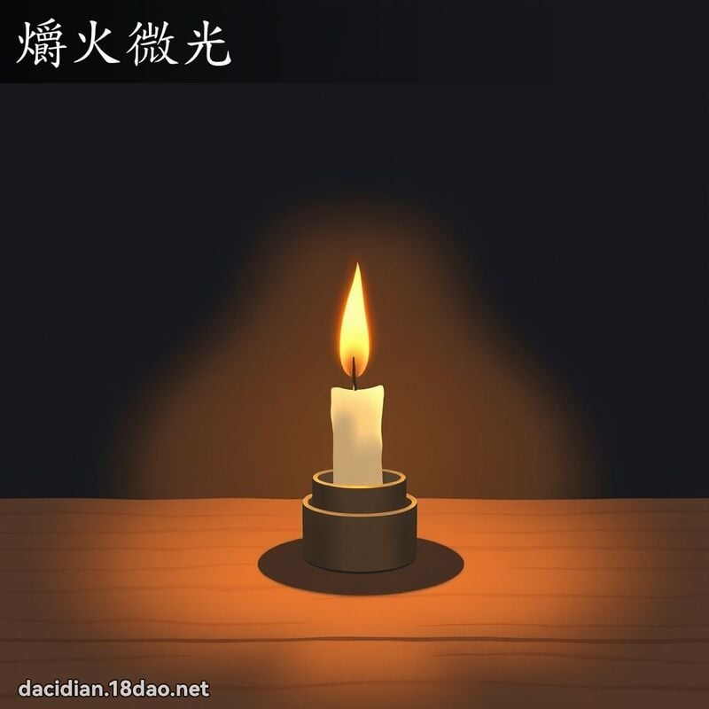 爝火微光 - 國語大辭典配圖