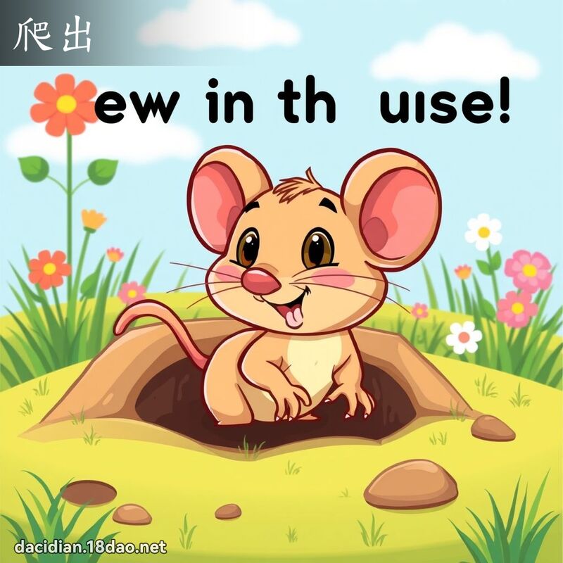 爬出 - 國語大辭典配圖