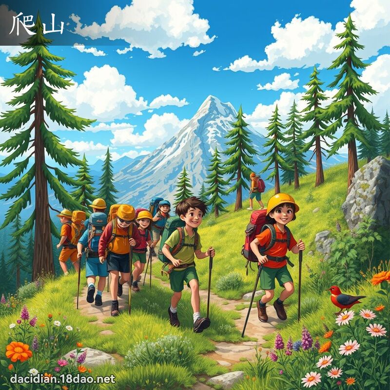 爬山 - 国语大辞典配图