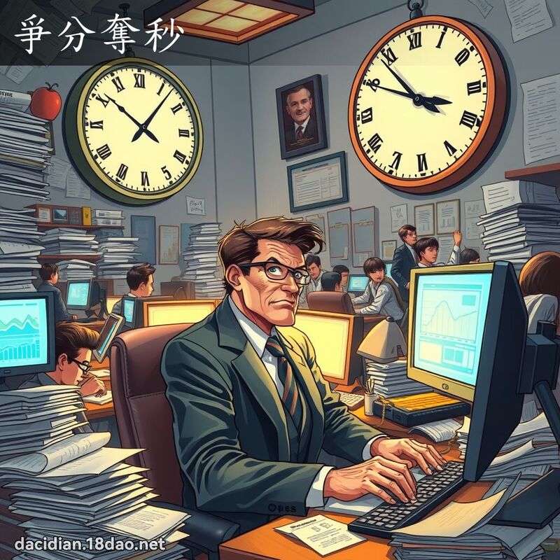 爭分夺秒 - 国语大辞典配图