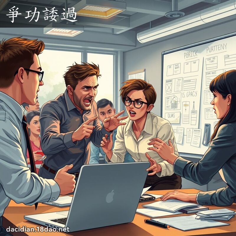 爭功諉过 - 国语大辞典配图