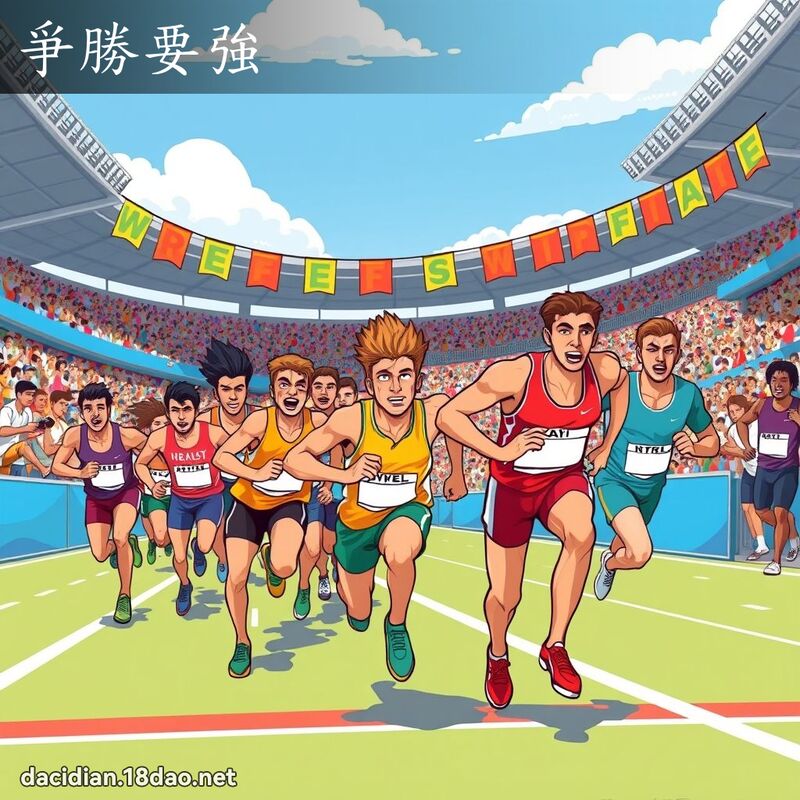 爭胜要强 - 国语大辞典配图