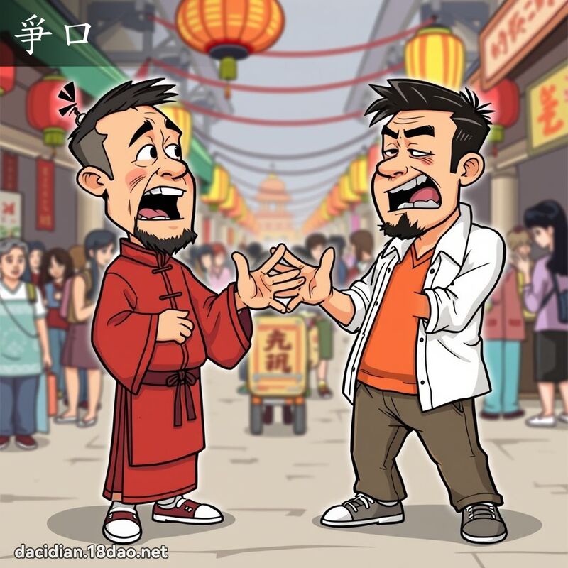 爭口 - 國語大辭典配圖
