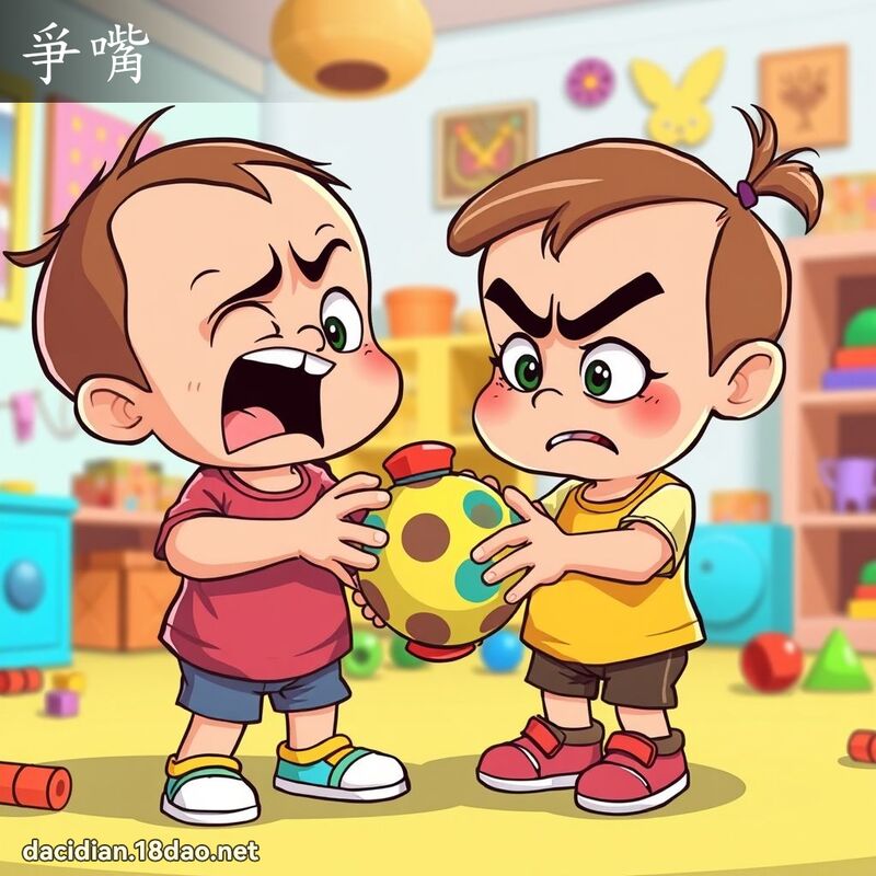 爭嘴 - 國語大辭典配圖
