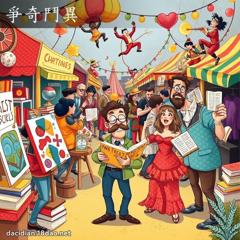 爭奇斗异 - 国语大辞典配图