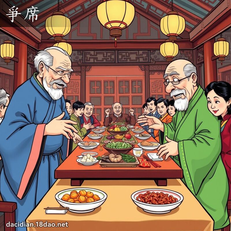 爭席 - 國語大辭典配圖