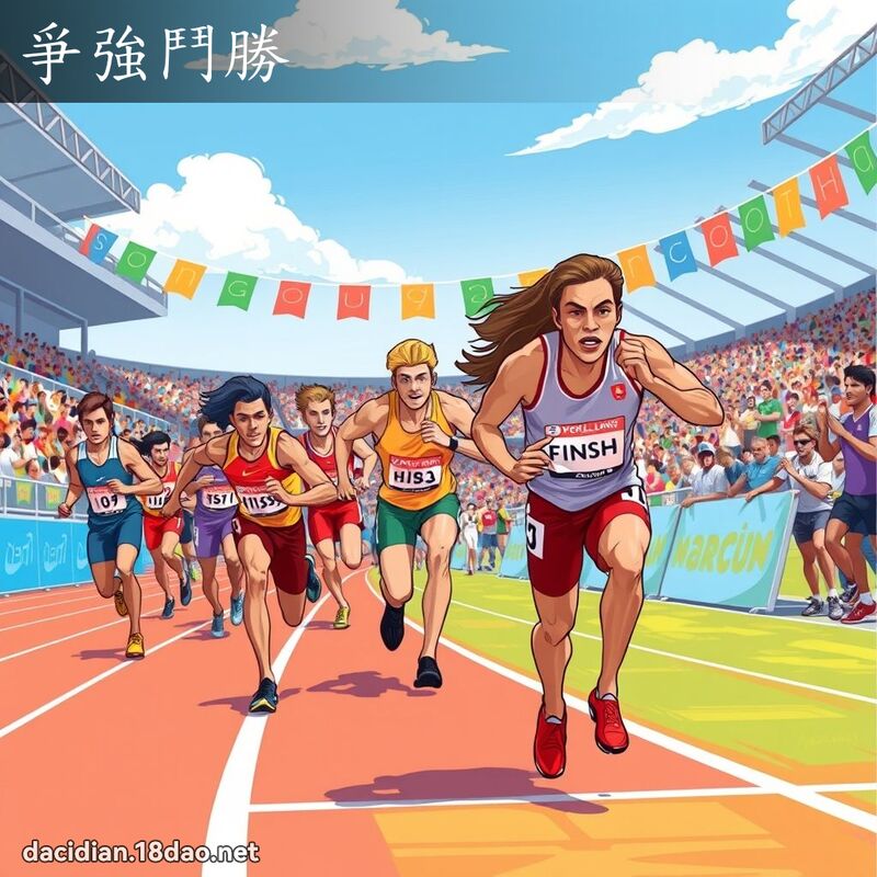 爭强斗胜 - 国语大辞典配图