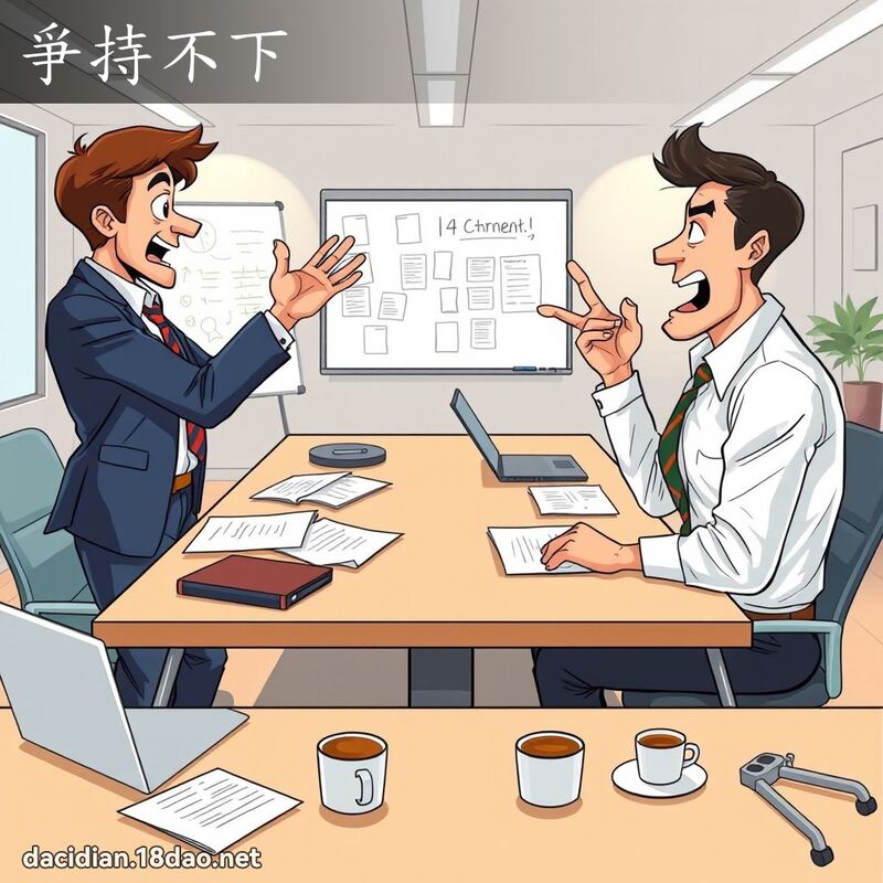 爭持不下 - 國語大辭典配圖