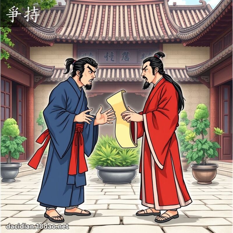 爭持 - 國語大辭典配圖