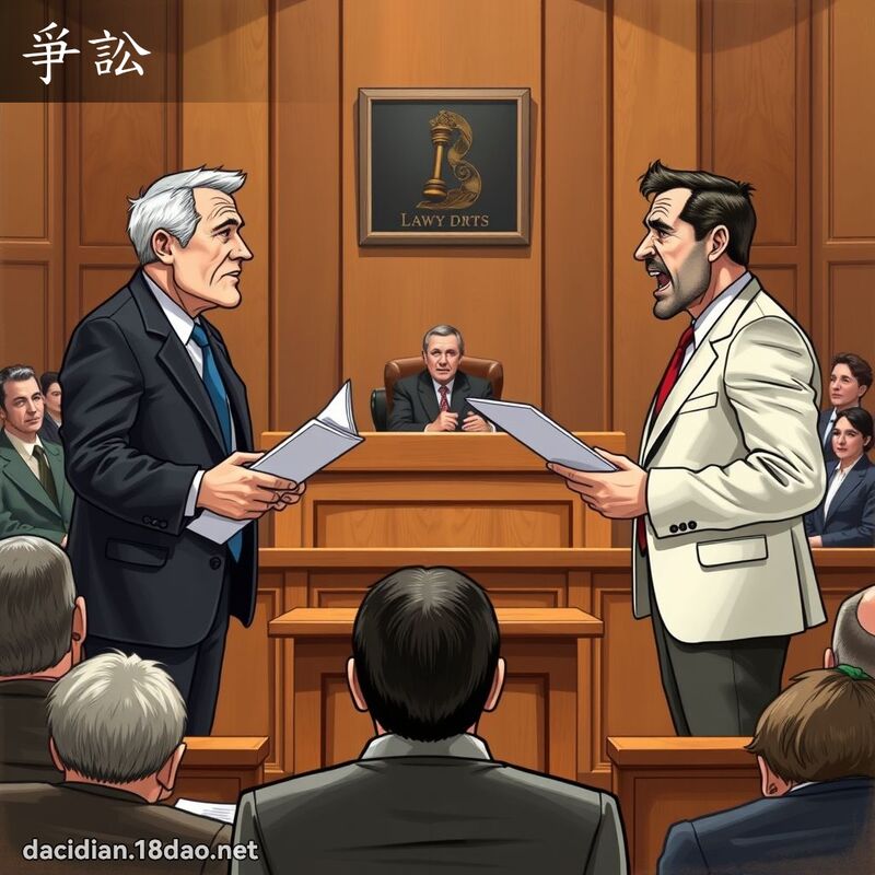 爭讼 - 国语大辞典配图