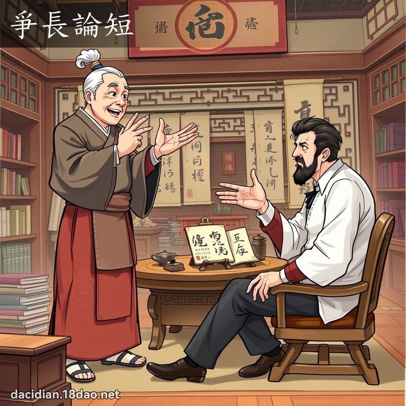 爭長論短 - 國語大辭典配圖