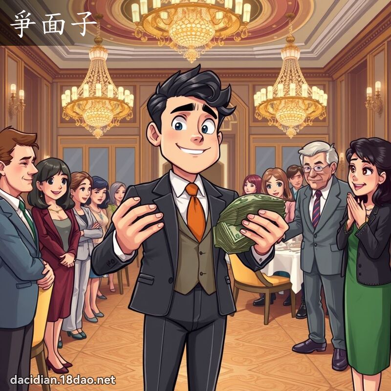 爭面子 - 國語大辭典配圖