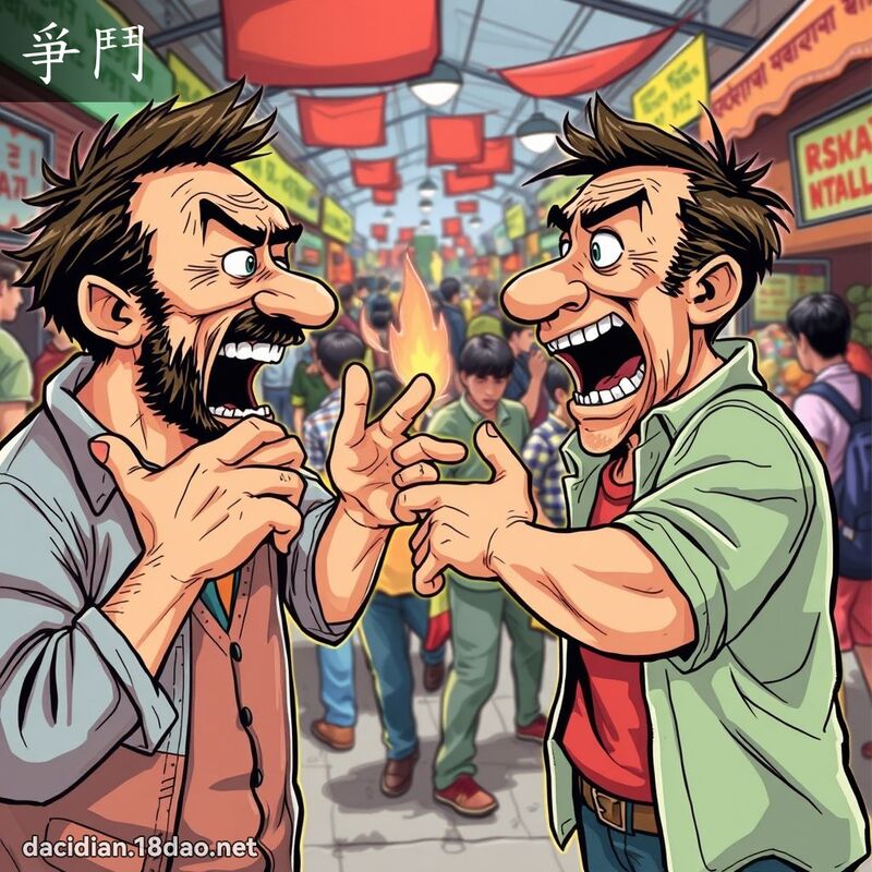爭鬥 - 國語大辭典配圖