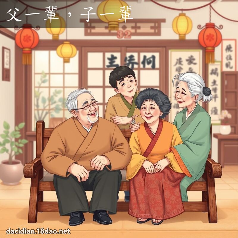 父一輩，子一輩 - 國語大辭典配圖