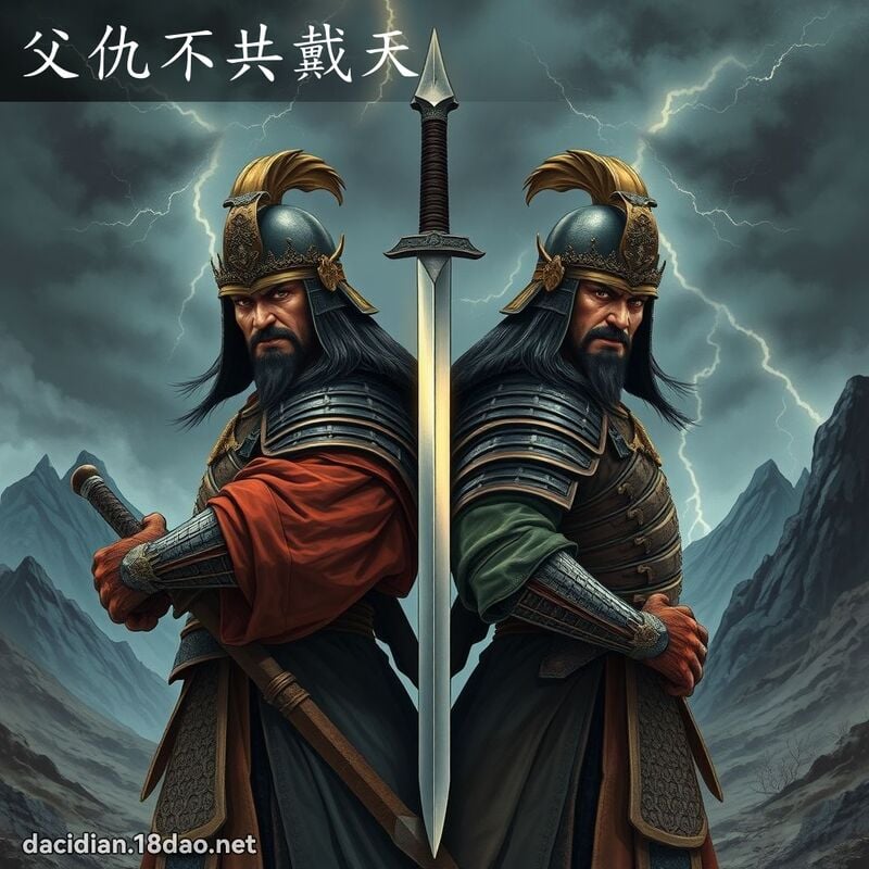父仇不共戴天 - 國語大辭典配圖