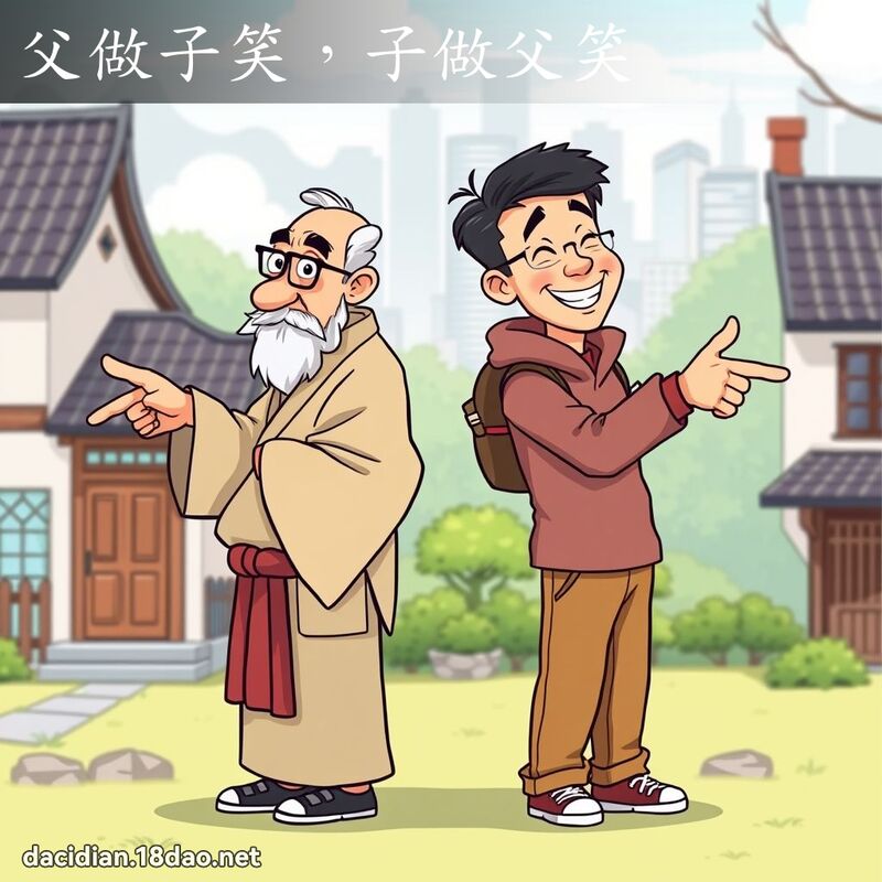 父做子笑，子做父笑 - 国语大辞典配图