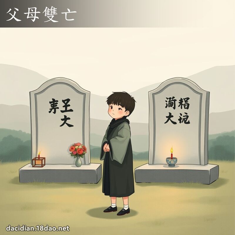 父母双亡 - 国语大辞典配图