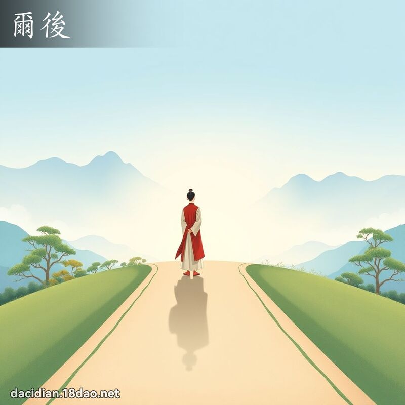 爾後 - 國語大辭典配圖