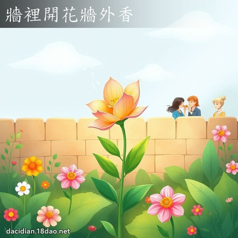 牆裡開花牆外香 - 國語大辭典配圖