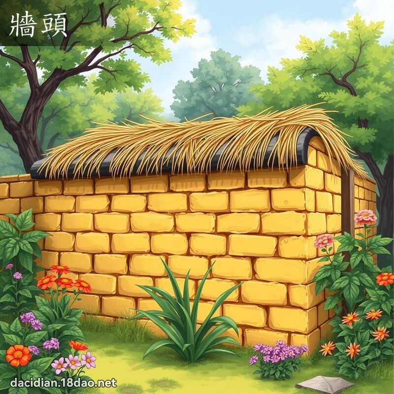 牆頭 - 國語大辭典配圖