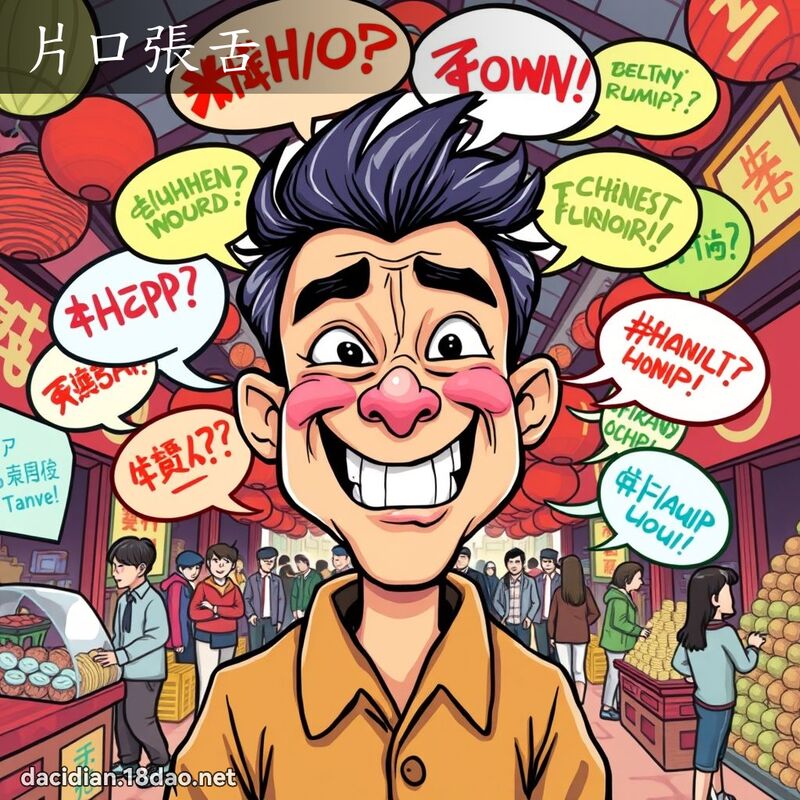 片口張舌 - 國語大辭典配圖