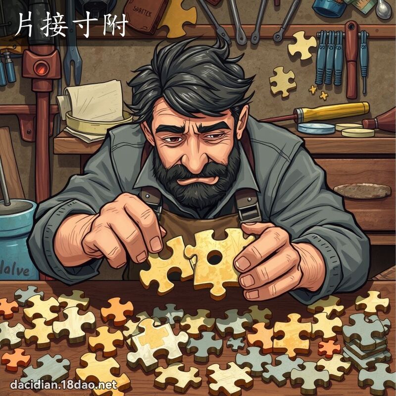 片接寸附 - 国语大辞典配图