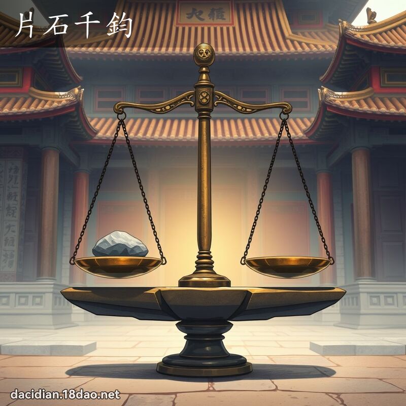 片石千鈞 - 國語大辭典配圖