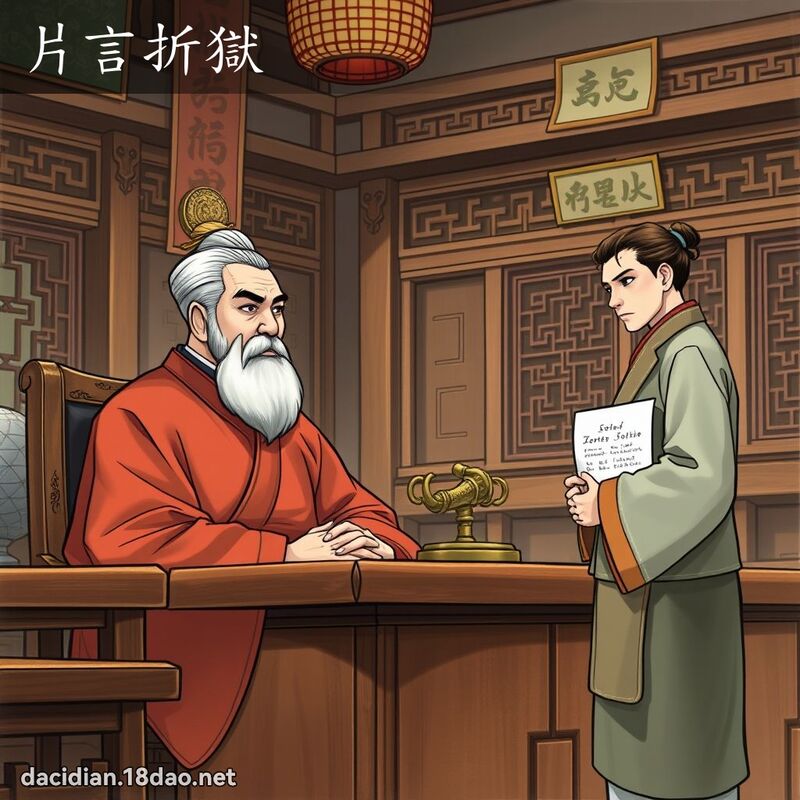 片言折獄 - 國語大辭典配圖