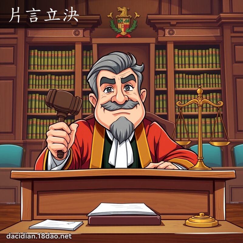 片言立決 - 國語大辭典配圖