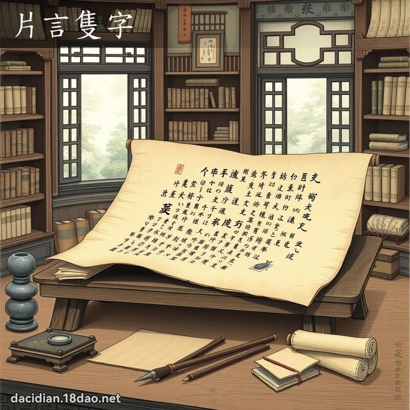 片言只字 - 国语大辞典配图