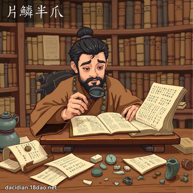 片鱗半爪 - 國語大辭典配圖
