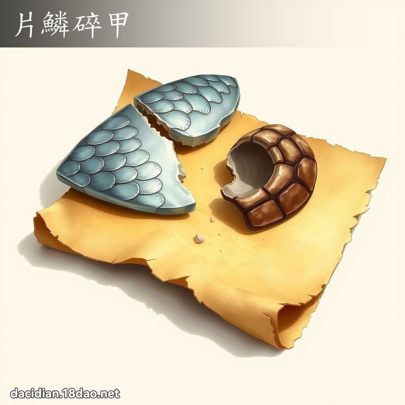 片鱗碎甲 - 國語大辭典配圖
