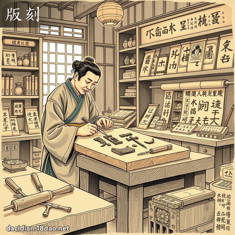 版刻 - 国语大辞典配图