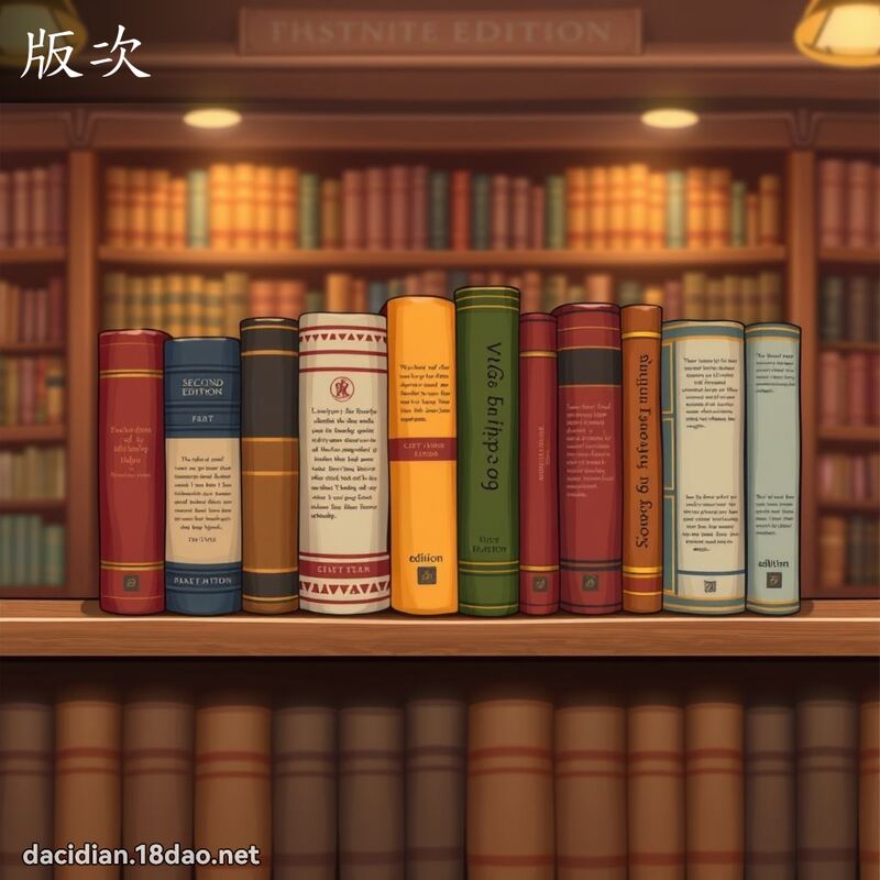 版次 - 國語大辭典配圖