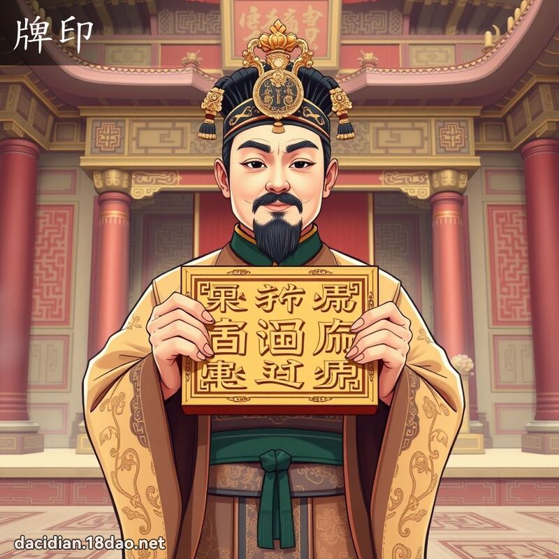 牌印 - 國語大辭典配圖