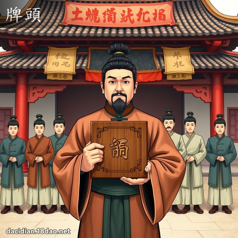 牌头 - 国语大辞典配图