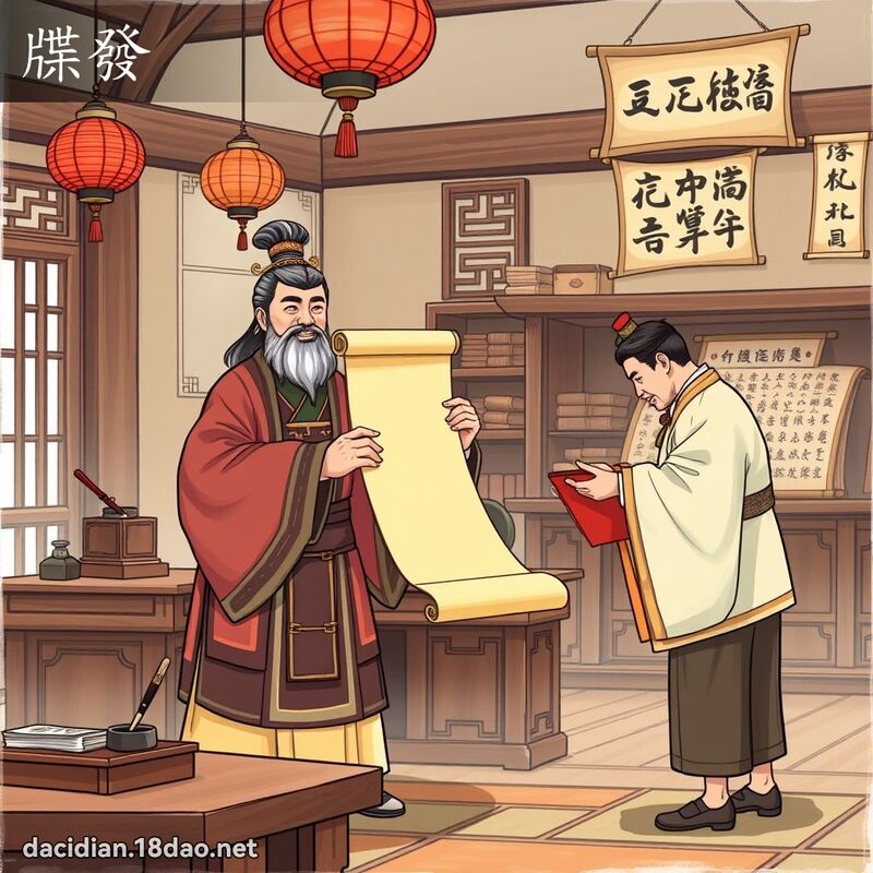 牒发 - 国语大辞典配图