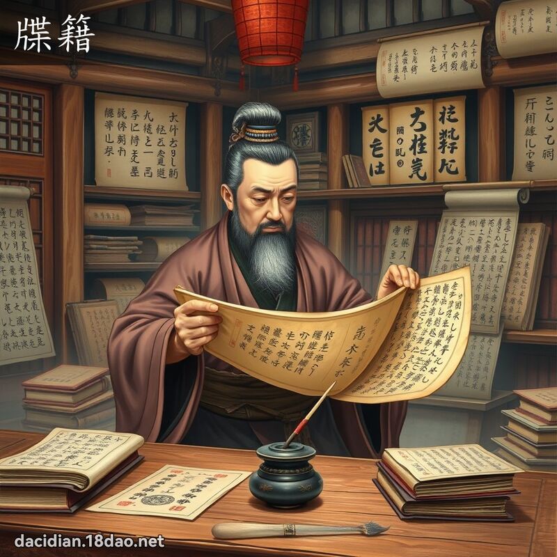 牒籍 - 國語大辭典配圖