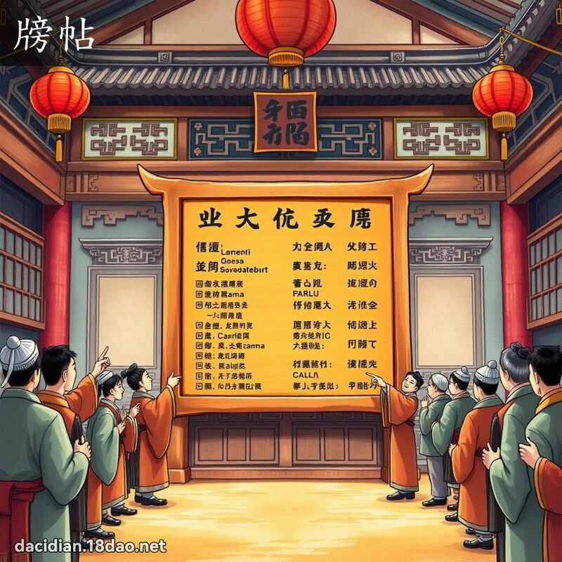 牓帖 - 國語大辭典配圖