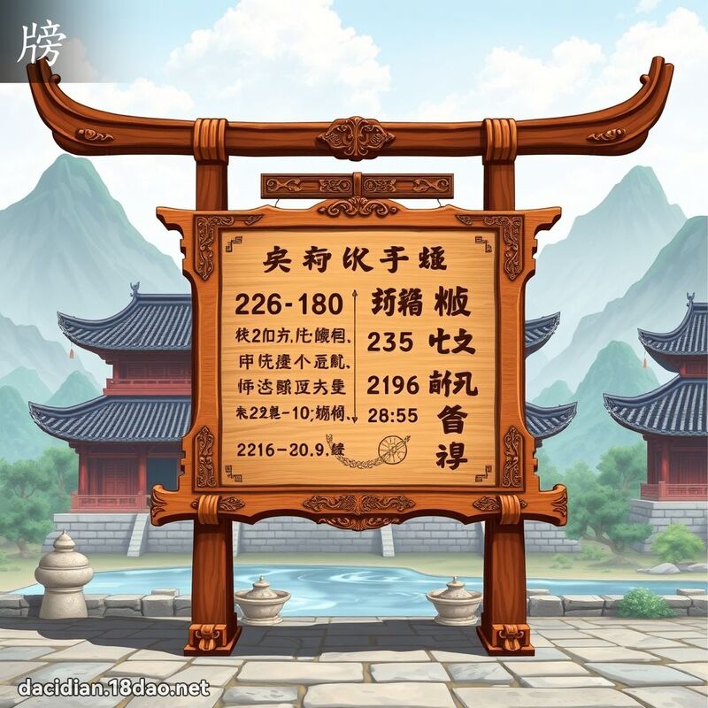 牓 - 国语大辞典配图