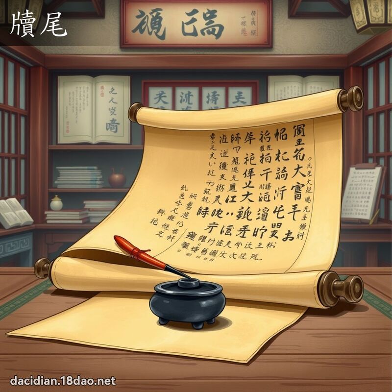牘尾 - 国语大辞典配图
