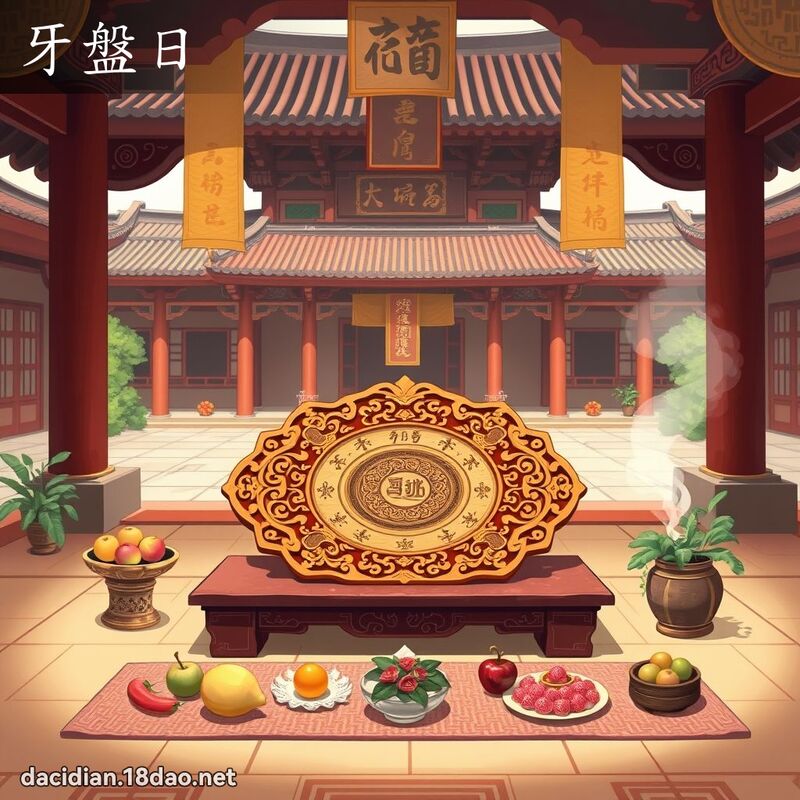 牙盤日 - 國語大辭典配圖