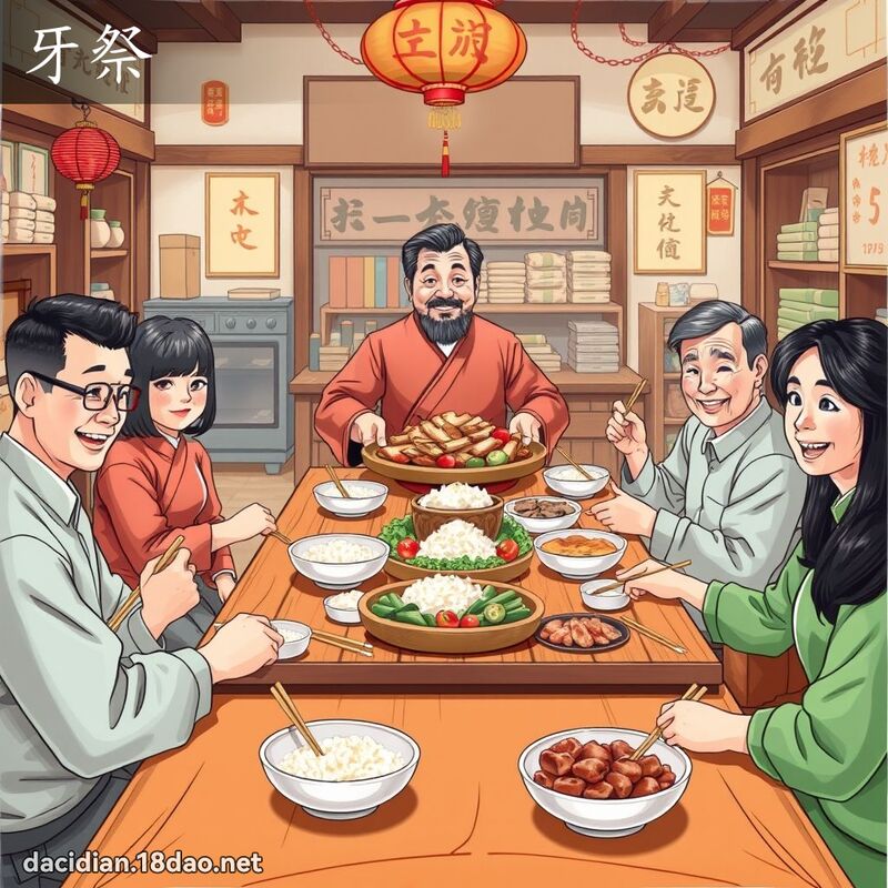 牙祭 - 国语大辞典配图