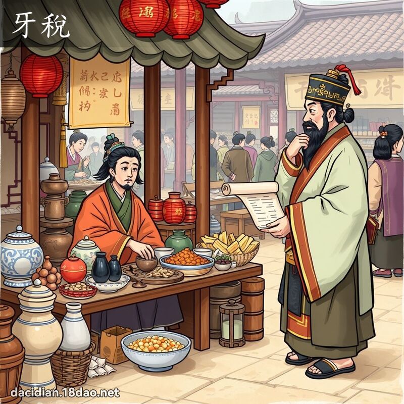 牙稅 - 國語大辭典配圖