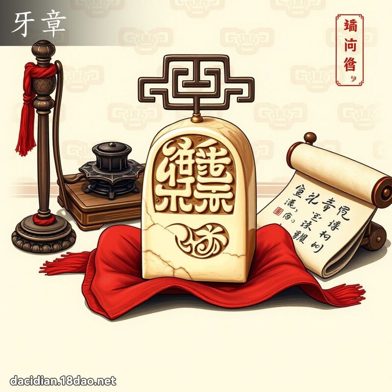 牙章 - 國語大辭典配圖