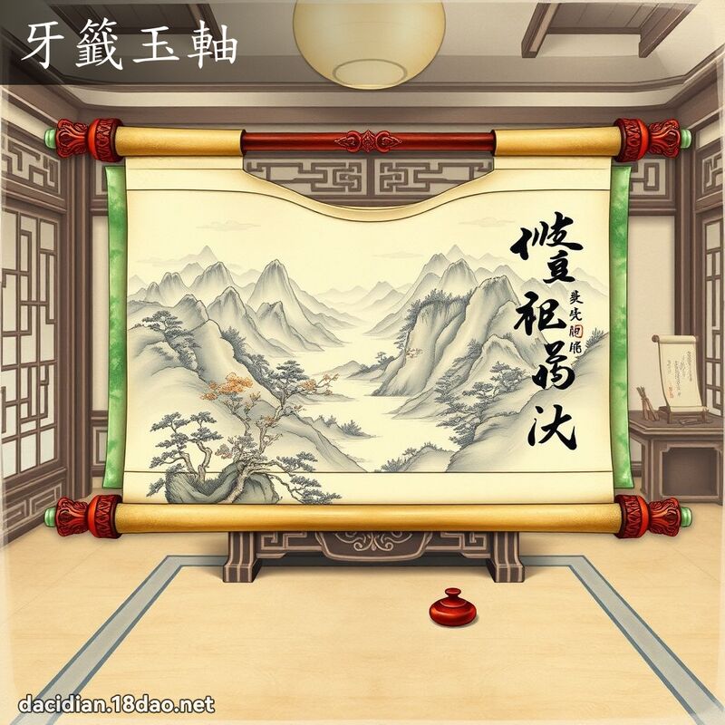 牙籤玉軸 - 國語大辭典配圖