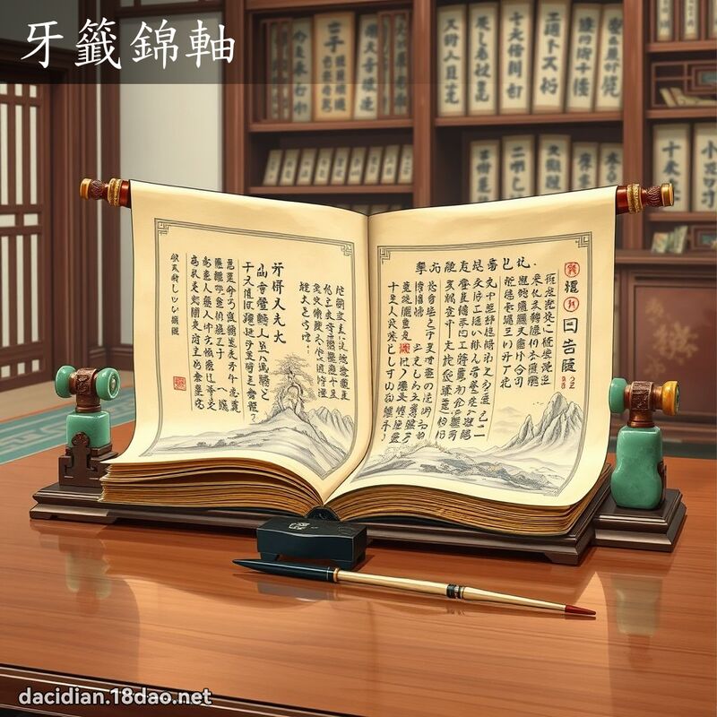 牙签锦轴 - 国语大辞典配图