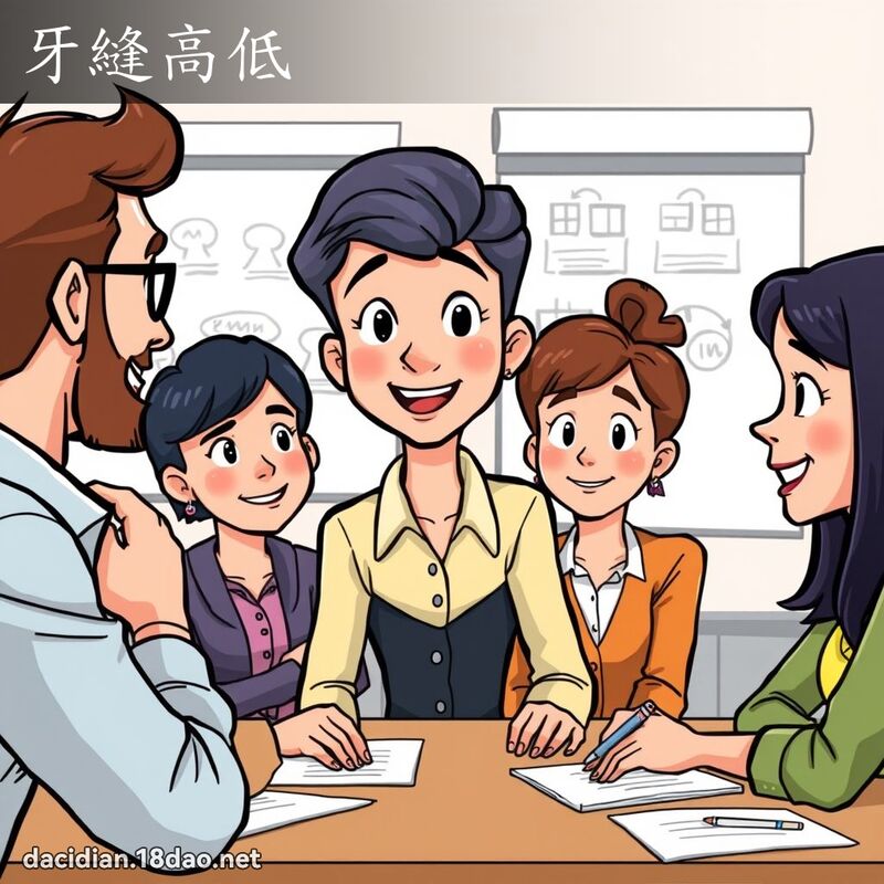 牙缝高低 - 国语大辞典配图