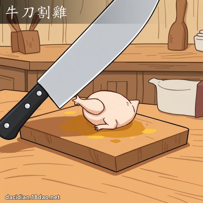牛刀割雞 - 國語大辭典配圖