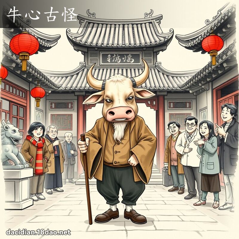 牛心古怪 - 國語大辭典配圖